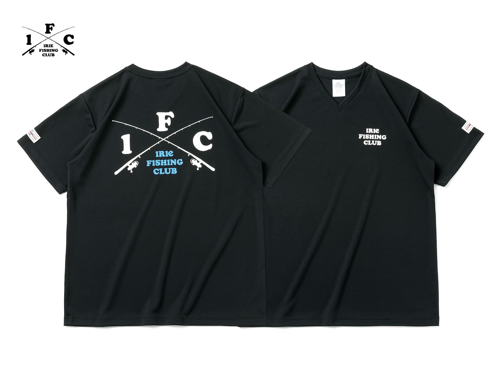 アイリーフィッシングクラブ　Tシャツ　ドライメッシュ　クロスロッド　XLサイズ IFCメンバーズ先行販売】-CROSS ROD DRYMESH V-NECK TEE- | IRIE