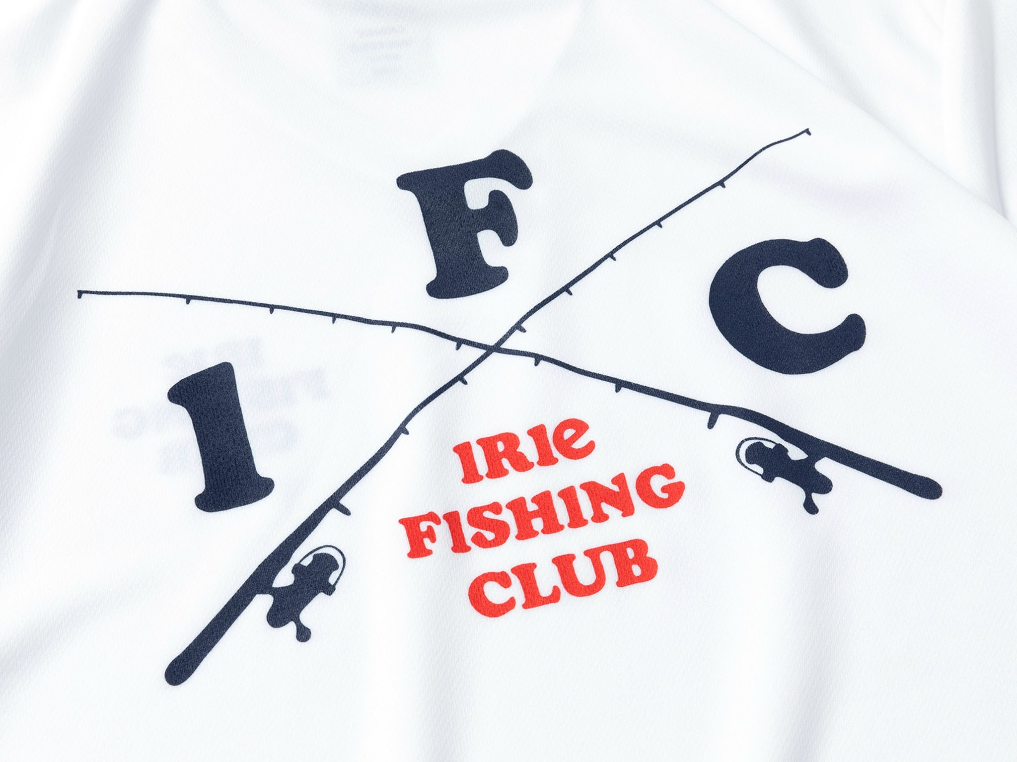 アイリーフィッシングクラブ　Tシャツ　ドライメッシュ　クロスロッド　XLサイズ IFCメンバーズ先行販売】-CROSS ROD DRYMESH V-NECK TEE- | IRIE