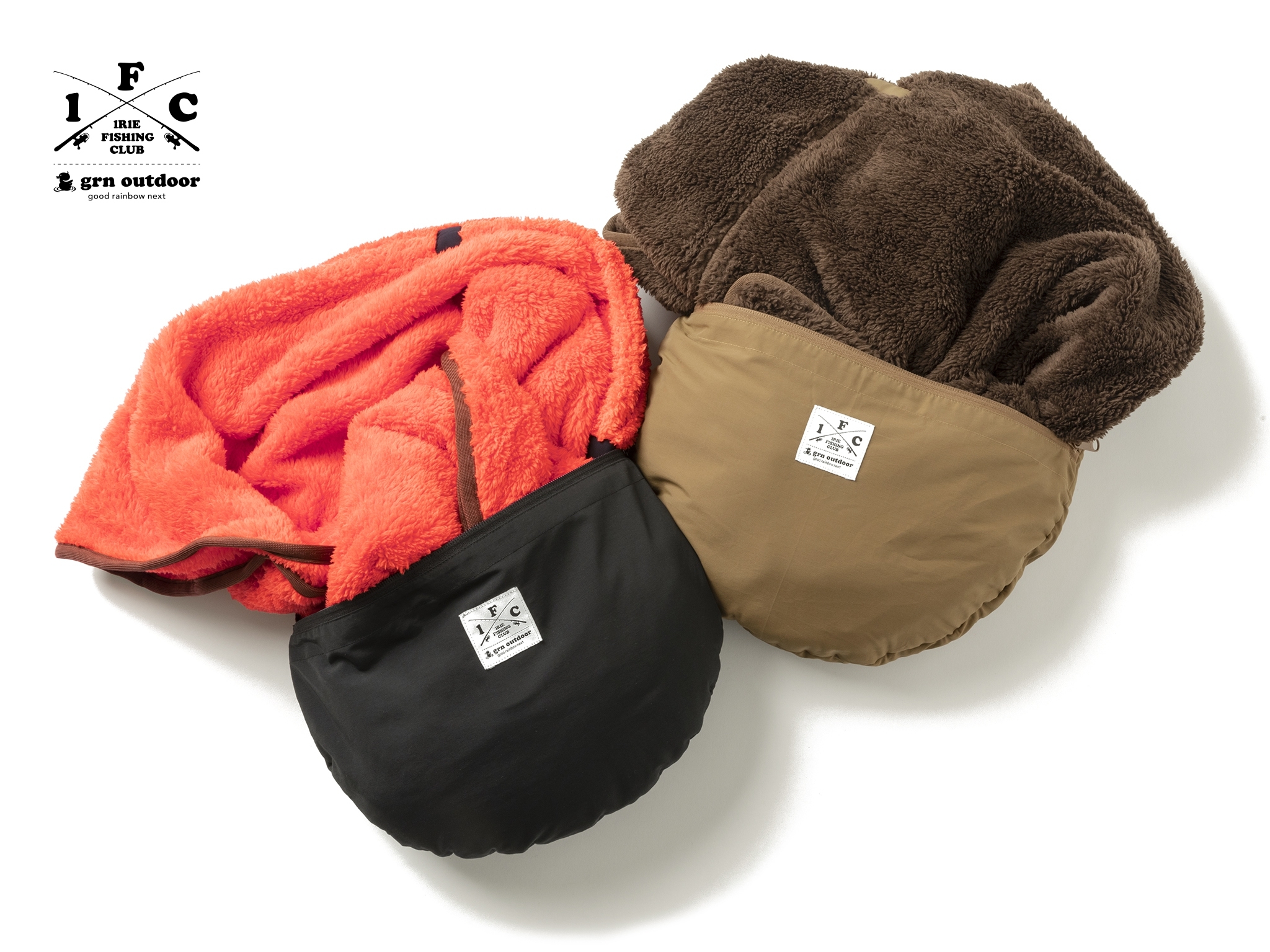 grn - 手ぶらベスト grn outdoor×IRIE FISHING CLUB NEW ITEM】×grn outdoor -TEXT LOGO 60/40 CUSHION BLANKET