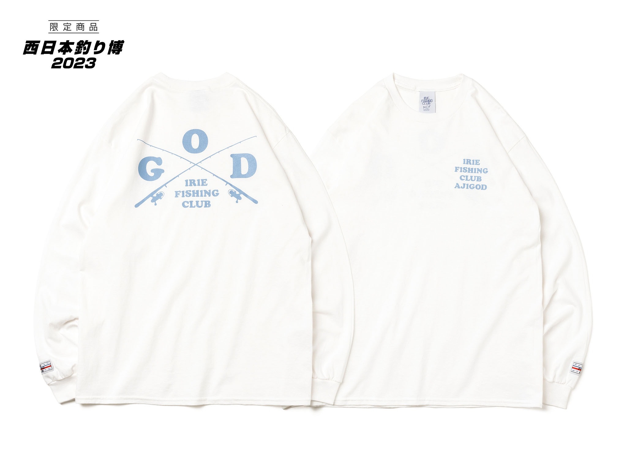 西日本釣り博2023限定アイテム】-I.F.C × G.O.D(アジ神) L/S TEE