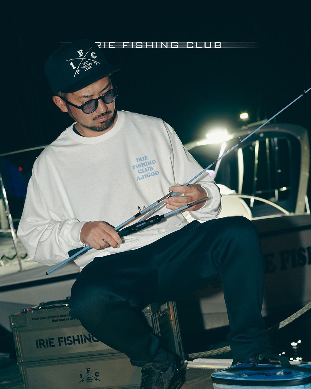 西日本釣り博2023限定アイテム】-I.F.C × G.O.D(アジ神) L/S TEE